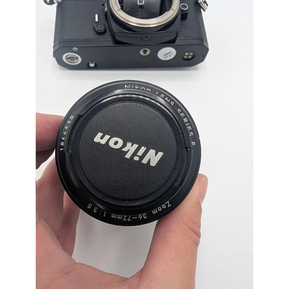 Nikon FM2 FM2N Black SLR Film Camera +  Nikon Lens Series E 36-72mm f/3.5